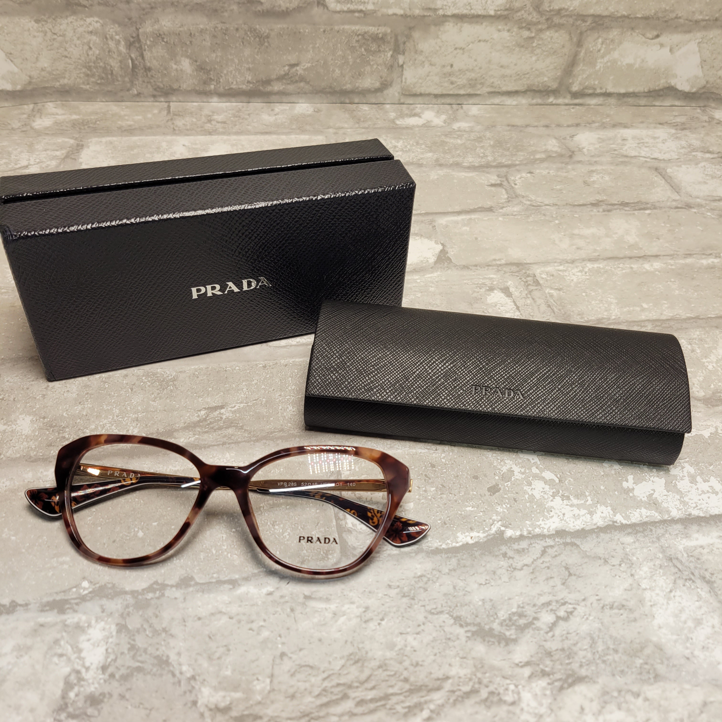 Prada Women's PR 28SV Eyeglasses 52mm Pink Havana Frame (7929764708590)
